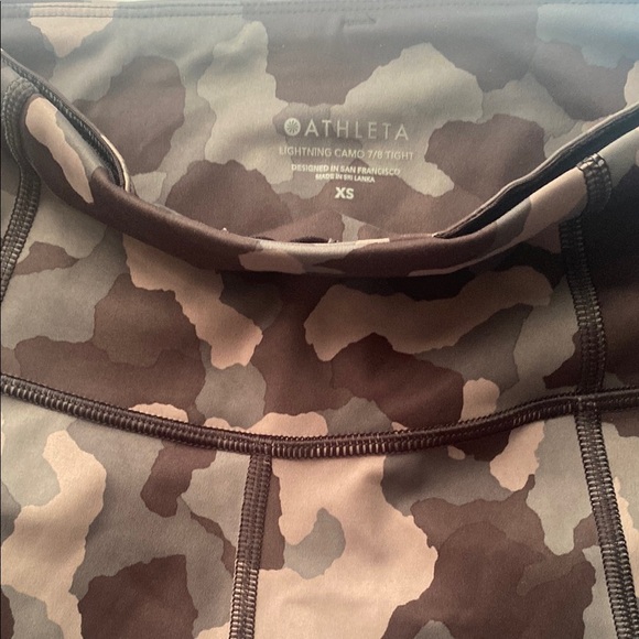 Athleta Gray & Brown high -Waist Leggings - Picture 3 of 11